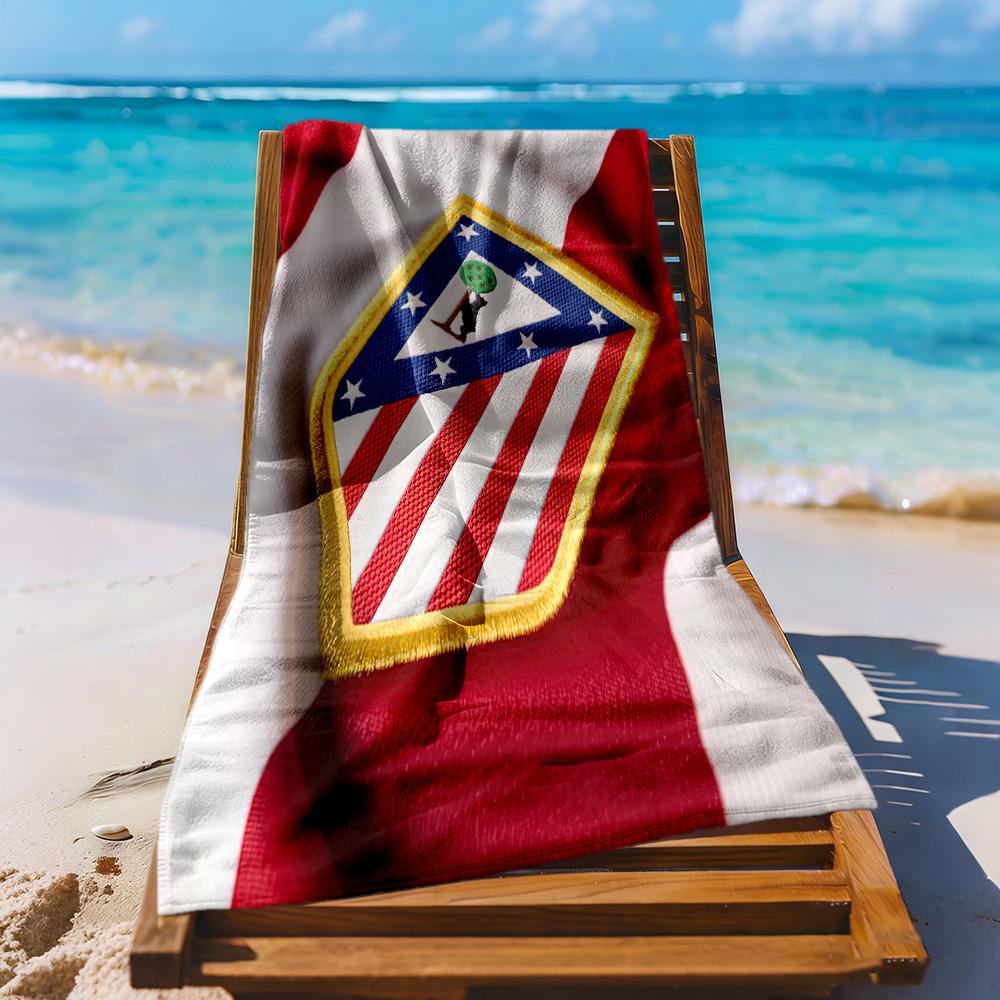 Пляжное полотенце Atletico Madrid Супермягкое Микрофибра Быстросохнущая Ткань Комфортное Легкое