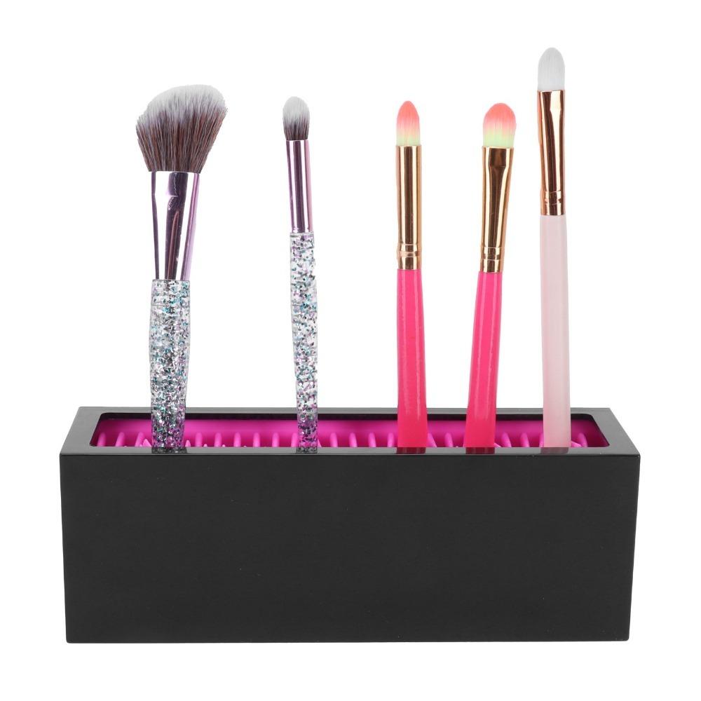 Dual Sided Design Silicone Cosmetic Storage Box ABS+TPE Makeup Brushes Holder Jewelry Storage
