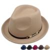 Winter Jazz Hat Women's Wool Roll-Up Small Hat Gentleman Hat Stage Performance Hat Fedoras Hat