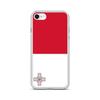 Coque iPhone - Drapeau De Malte - iPhone 6 - Silicone Souple - Design Fin Et Léger - Rouge Et Blanc