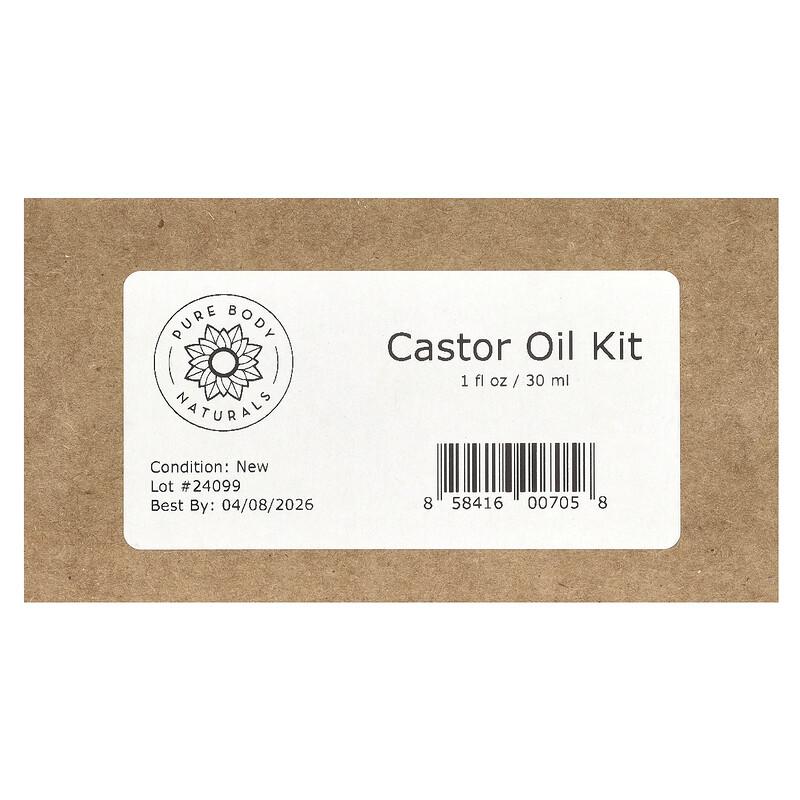 Organic Castor Oil Kit, 1 fl oz (30 ml)