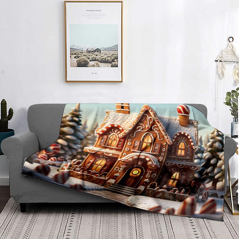 Home Decoration Plush Throw Sofa Blanket Bedspread Bed Fluffy Soft Blankets Decor Plaid Modern Halloween Merry Christmas Winter