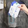 2 шт. Прозрачный диспенсер для влажных салфеток, Держатель для кухни и ванной комнаты, Многоразовый контейнер-коробка, Настенный держатель для коробки с салфетками
