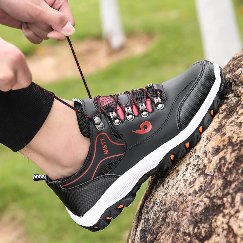 Повседневная мужская обувь Летние дышащие кроссовки для пешего туризма Прогулочные кроссовки для активного отдыха Сверхлегкие кожаные кроссовки для скалолазания и треккинга