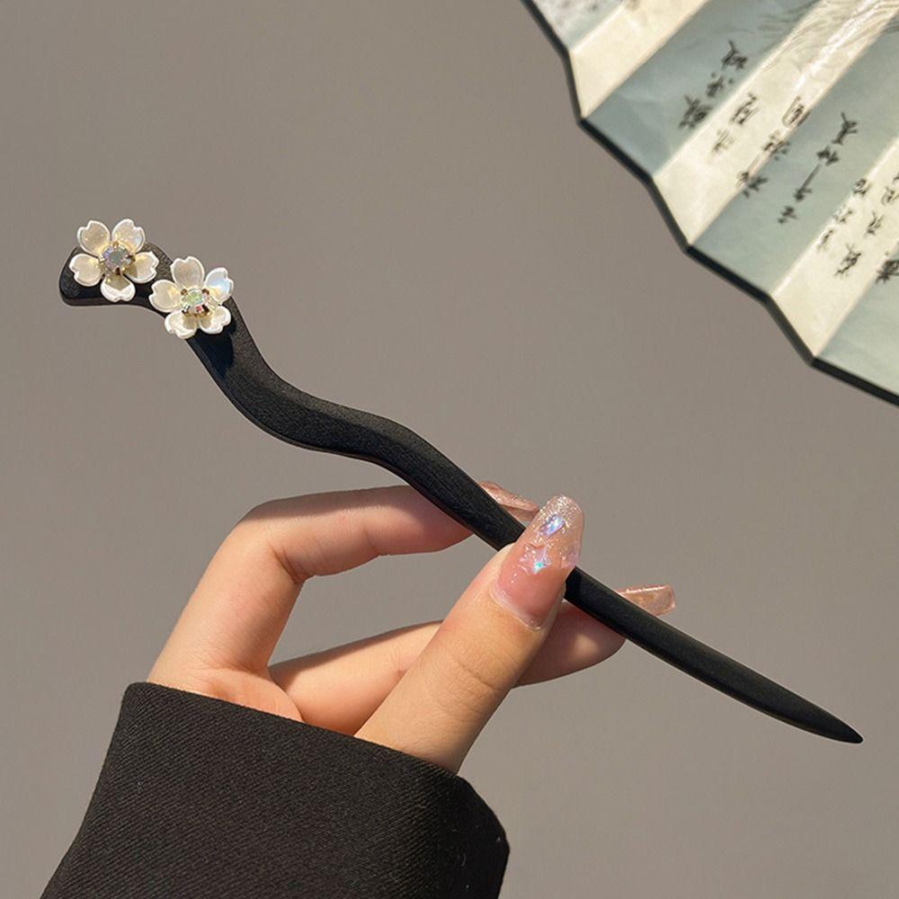 Chinese Traditional Retro Style Wooden Tassel Hair Sticks Hairpin Jewelry Accessories Hair Clips