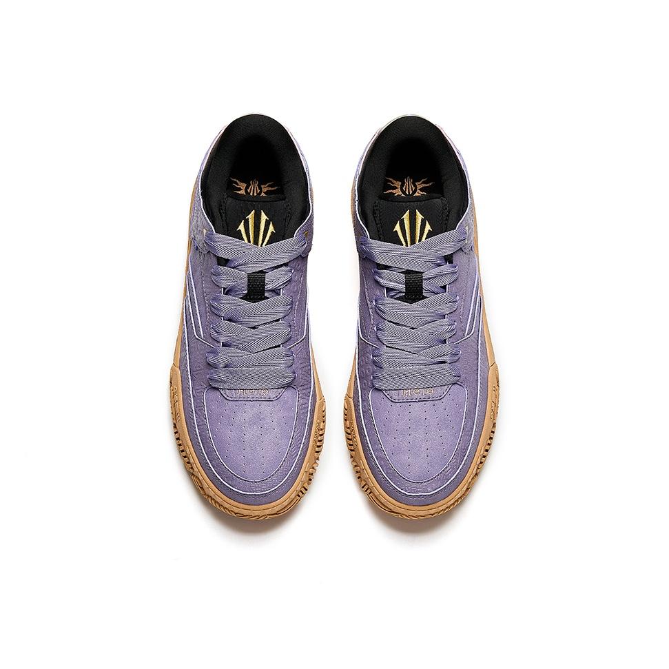 Anta Hélà Code Удобная Мода Прочные Легкие Низкие Кроссовки Мужские Кроссовки Темно-Фиолетовый Серый 112541801-2