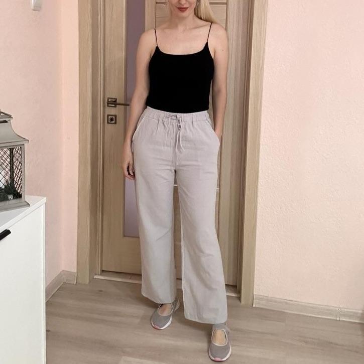 Летние женские брюки большого размера, свободные повседневные брюки