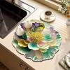 3D Цветок Диатомовая Грязь Мягкий Коврик Впитывающая Подкладка для Барной Стойки для Чашек Раковина для Кухни Быстросохнущий Поддон для Умывальника Декоративная Диатомитовая Подставка