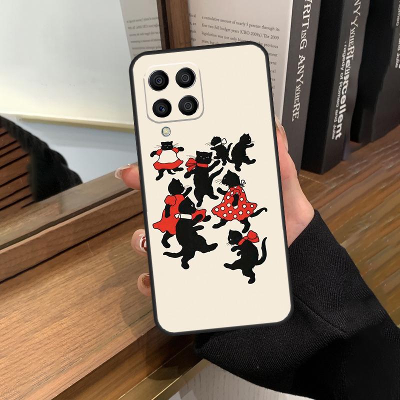 Черный Кошачий Лицо Китти Чехол Для Samsung Galaxy M31 M21 M11 M20 M23 M54 M14 M34 M13 M52 M32 M12 M16 M36 M56 M15 M55