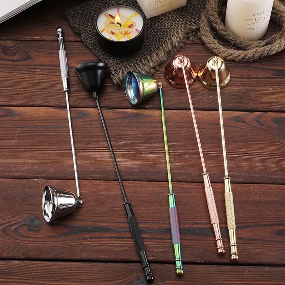 Stainless Steel Candle Flame Snuffer Bell Shape Cover Candle Stopper Wick Snuffer for Home Safety