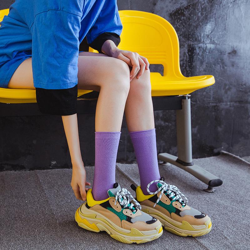 Новое поступление, женские хлопковые свободные носки в стиле ретро, зимние корейские дизайнерские рождественские носки в трубке