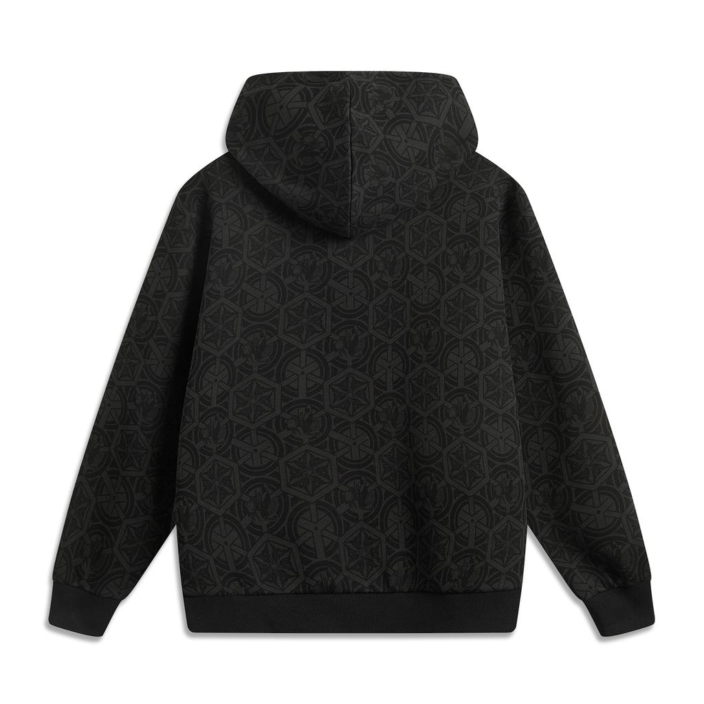 Li Ning X Palace Museum Collaboration Ruyi Series CNY Zodiac Year Китайская культура Спортивная мода Свободная толстовка с капюшоном Унисекс толстовки Черный Серый AWDV839-5