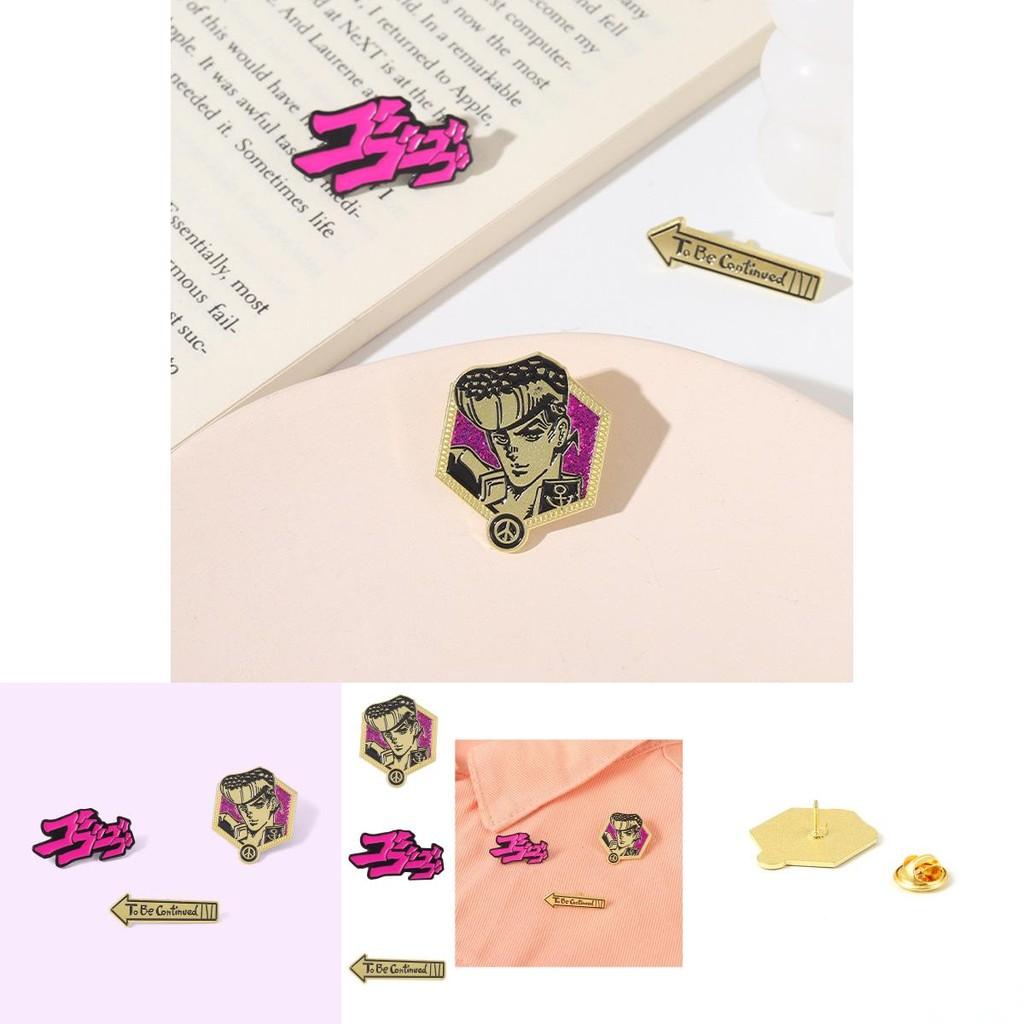 Джоджо Аниме Мультфильм Металлическая Брошь Пин Стильный Значок из Сплава Для Поклонников Унисекс Дизайн
