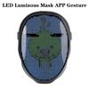 Gesture Futuristic Mask Light Up Visor Bluetooth Prop For Party Bar Festival Performance LED DIY Electronic APP Luminous Mask