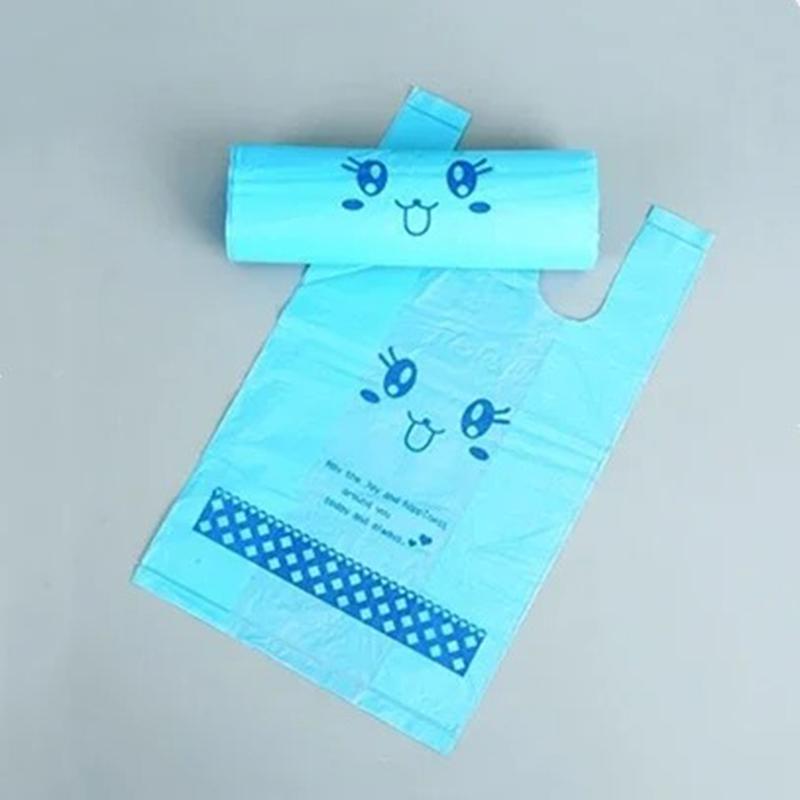 50 шт., толстая ручка для покупок, пластиковый пакет, многоразовая упаковочная сумка, браслет для супермаркета, прозрачные сумки для покупок с фруктами и едой, жилет, сумка