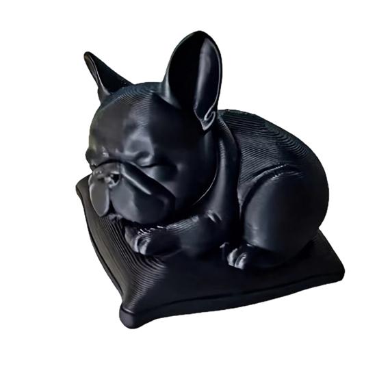 3D-печатная фигурка бульдога, милая статуэтка спящей собаки, коллекционные фигурки животных для автомобиля, декор для офисного стола