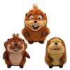 Плюшевая игрушка Бобр 20 см Кукла Животное Пушистый Король Бобр Подушка для объятий Аниме Персонаж Связанный с фильмом Мягкий Милый Легкий Декоративный Подарок на день рождения