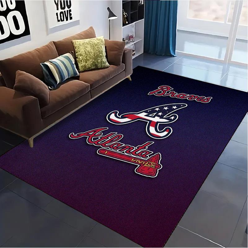 Atlanta Braves Carpet Rug for Living Room Bedroom Home Sofa Decoration,Kids play Non-slip Floor Mat
