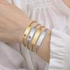 Engravable Gold Curved Box Chain Stainless Steel Women's & Children's Bracelet - BR-1540