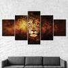 Mystic Lion Fantasy 5 Piece Five Panel Wall Canvas Print Modern Art Poster Home Decor Gift For Him For Her