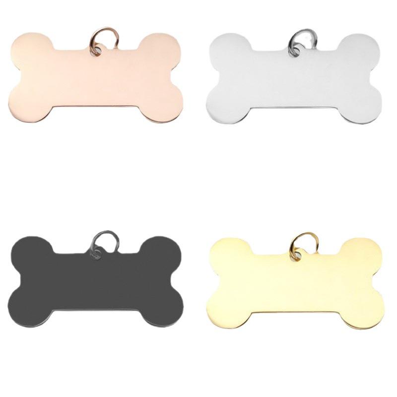 Cross-Border Fashion Stainless Steel Pet ID Tag - Anti-Lost Dog Tag Pendant with Engraved Titanium Steel Military Charm.