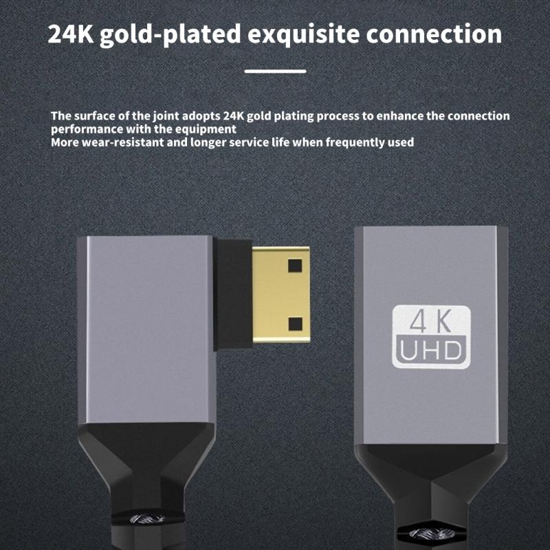 Компактный 90-градусный соединитель Мини HDMI на HDMI Кабель для Камер Планшетов Высокоскоростные Аксессуары для Передачи Данных 15см