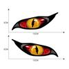 1 пара светоотражающих автомобильных наклеек с рисунком злого глаза ужаса, заклеивающие царапины, забавные наклейки для зеркала заднего вида