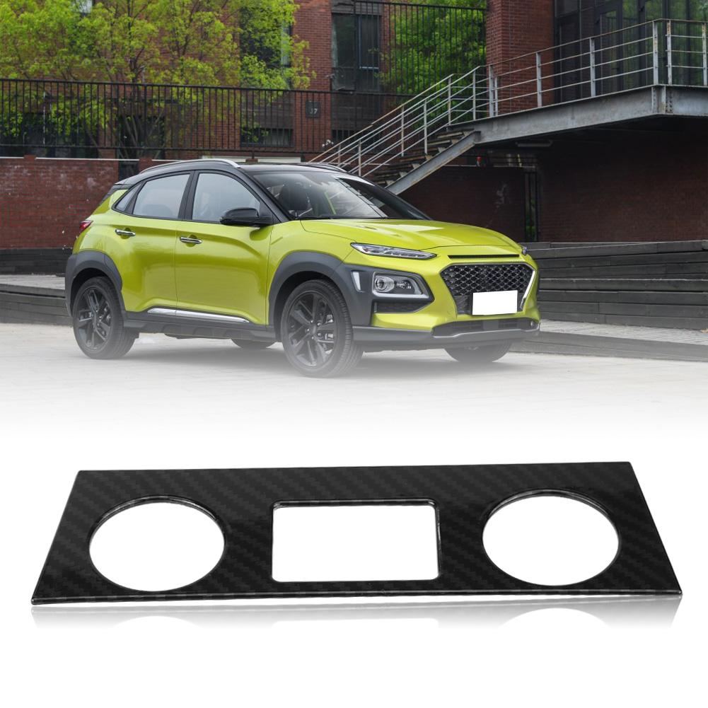 Interior Air Conditioner Button Cover Trim for Hyundai Encino Kauai Kona 1720 SUV Carbon Fiber