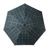 Moonbat Umbrella Folding Umbrella Ultra Light UV Large Size 60cm Check Turquoise Blue [Macintosh Philosophy] Yarn-dyed 21-431-11149-02