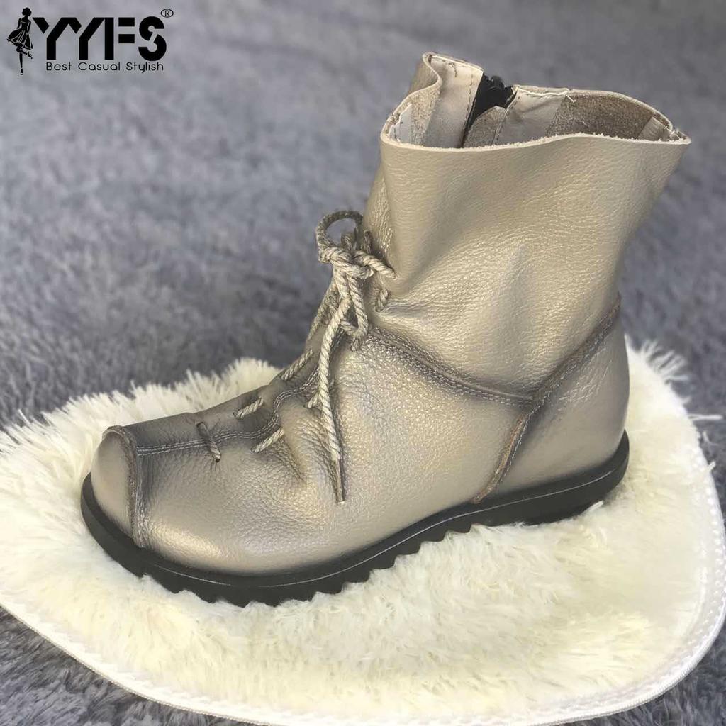 Women's Demi-season Boots Made of Genuine Leather