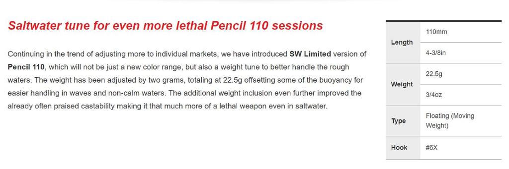 DUO Realis Pencil 110 SW Bone Topwater Floating Lure BCC3018 (0416)