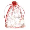 Strap Snowflake Design Organza Bags Drawstring Candy Pouch Gift Pouches Jewelry Packaging Bags