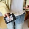 PU Leather Work Badge Reel Retractable ID Card Protector Fashion ID Card Holder  Daily Life