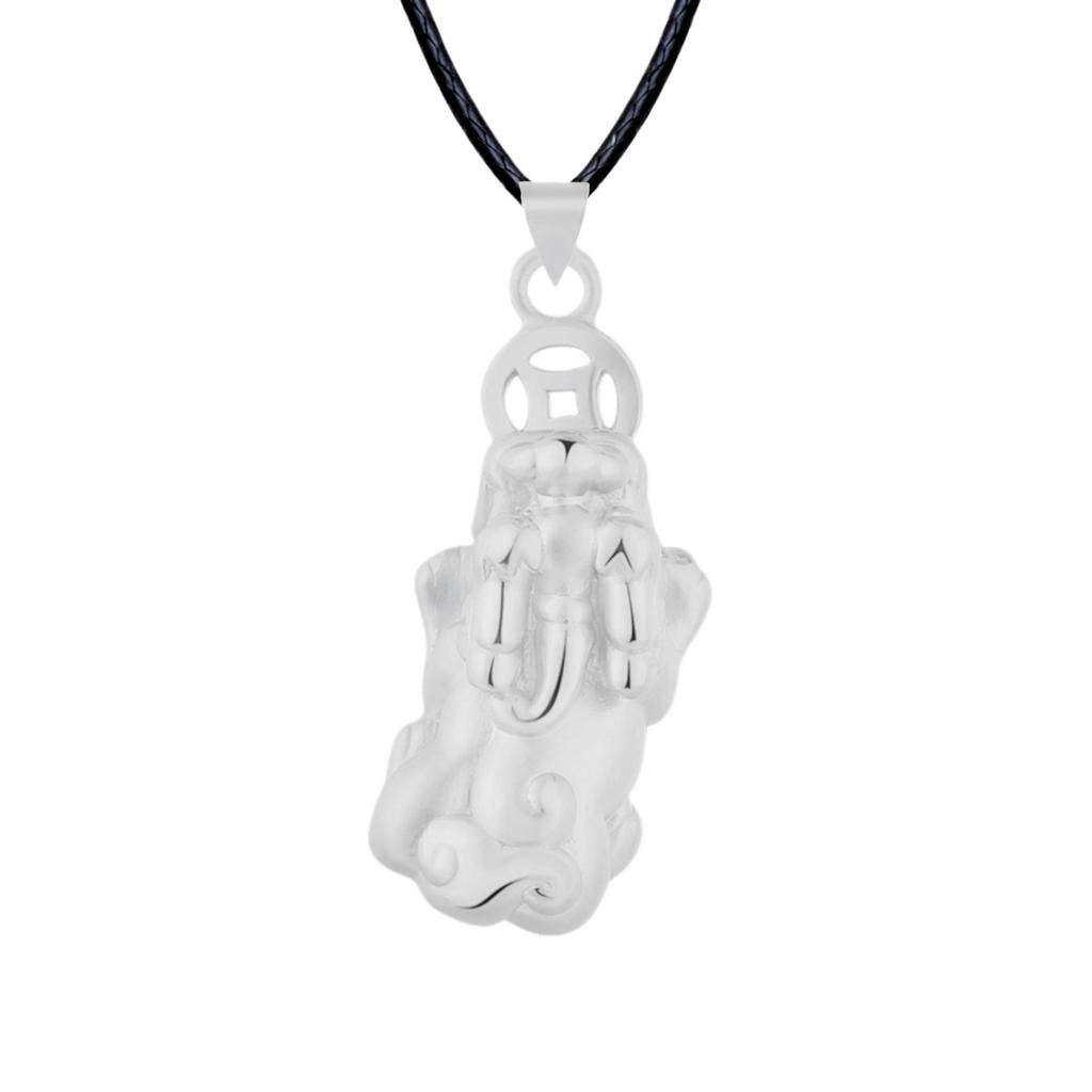 И Хуа Ретро Этнический Стиль Цельное Серебро Пиксю Монета Подвеска Ожерелье