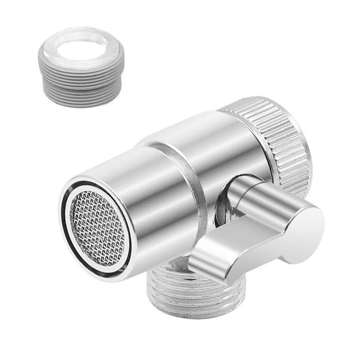 Zinc Alloy and Plastic Switch Faucet Adapter Kitchen Sink Splitter Diverter Valve Water Tap Connector for Shower Bathroom Access