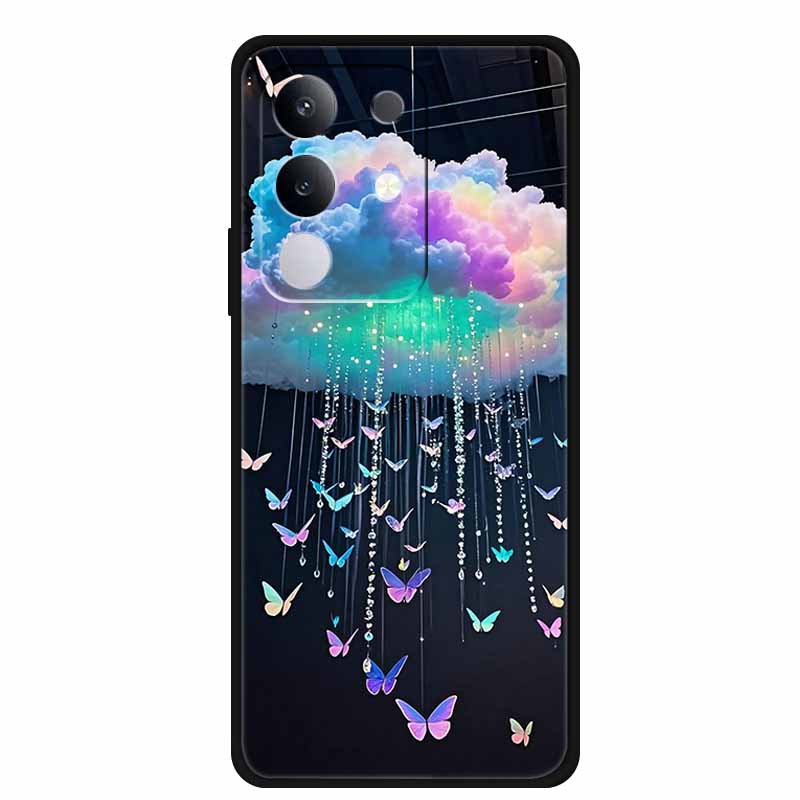 For vivo T4x Cover Silicone TPU Phone Case Funda for vivo T4x 5G V2437 Black Back Bumper Soft Protector Cartoon Anime Cute Capa