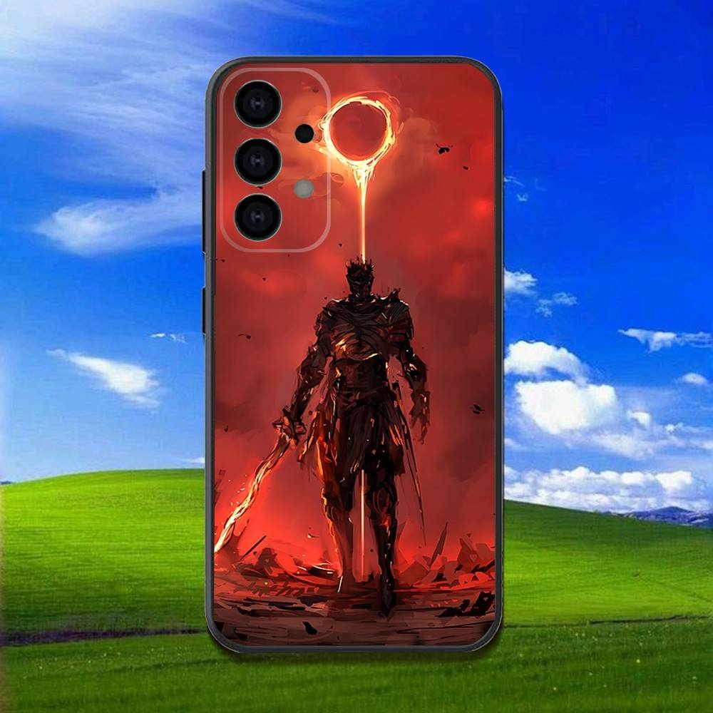 Чехол для телефона Samsung Galaxy A13, A21s, A22, A31, A32, A52, A53, A71, A80, D-Dark S-Souls Game Мягкий Черный Корпус
