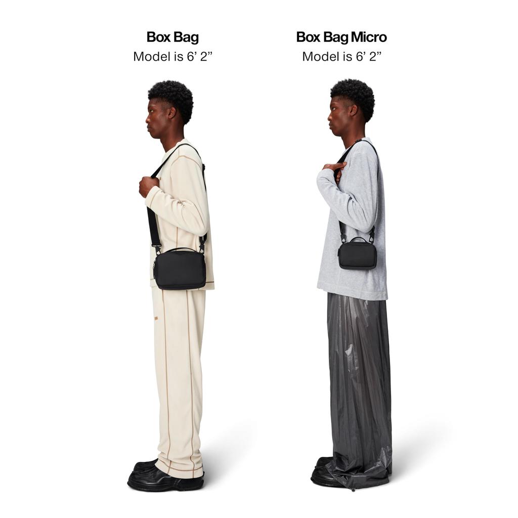 Сумка-коробка Micro через плечо 14120 черная [RAINS]