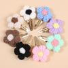 4/8pcs Fashion Knitting Yarn Flower Hair Clips Cute Flower Hair Barrettes Clip Women Girls Hairpins Winter Hair Accessories