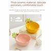 Cream-Style Fruit Serving Plate Reusable Ceramic Fruit Bowl Ceramic Fruit Plate  Desktop Decoration