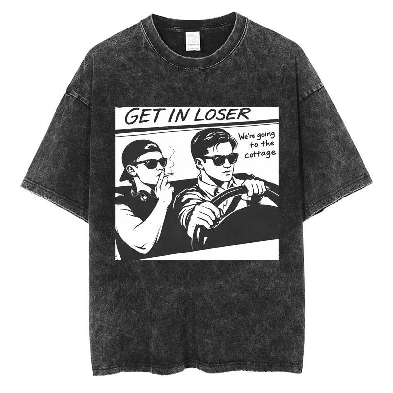Heated Rivalry Shane Hollander Ilya Rozanov Hollanov Washed T Shirt Vintage Fashion Men Tshirts Cotton Loose Casual Tee Shirt