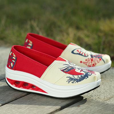 Модные женские парусиновые кеды Модные дышащие вулканизированные туфли на воздушной танкетке Zapatos De Mujer Повседневные лоферы Удобные кеды на платформе