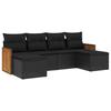 VidaXL Salon de Jardin avec Coussins 6 pcs, Canapés de Terrasse, Ensemble de Meubles de Patio, Mobilier d'Extérieur, Noir 3227896