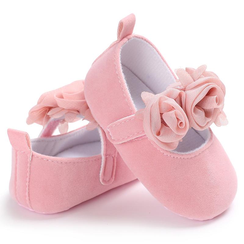 Baby Shoes Spring and Autumn 0-1 Years Old Girl Princess Shoes Small Flower Dance Shoes Soft Bottom Toddler Shoes