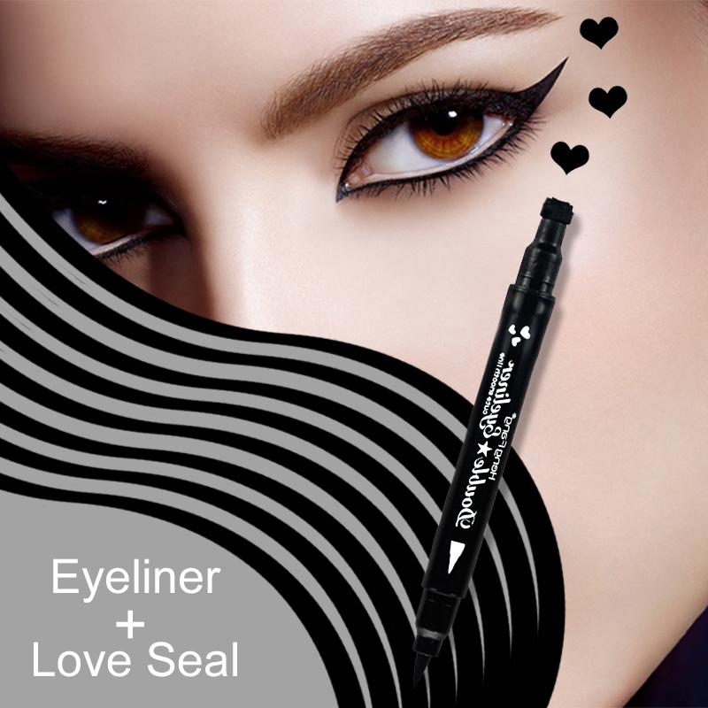 HengFang 4 стиля Двусторонняя подводка для глаз Черная подводка для глаз в форме звезды и луны 2,5 г #52244