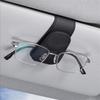 1x Car Sun Visor Glasses Sunglasses Card Holder Clip Magnetic Microfiber Leather