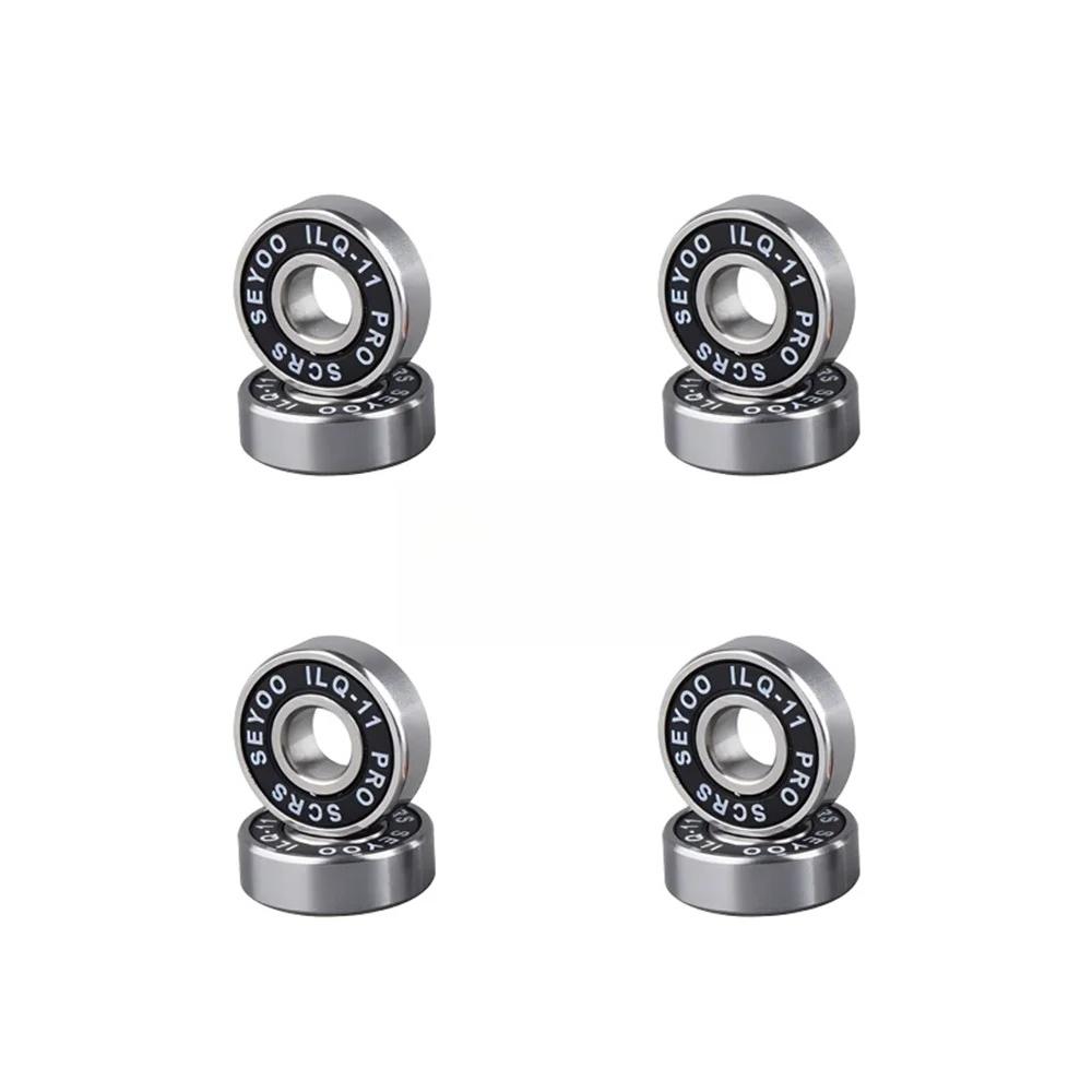 8PC Bearings High-speed Bearings Are Suitable Forskateboard Long Board Inline Roller Skates and Ice Skates with Low Noise