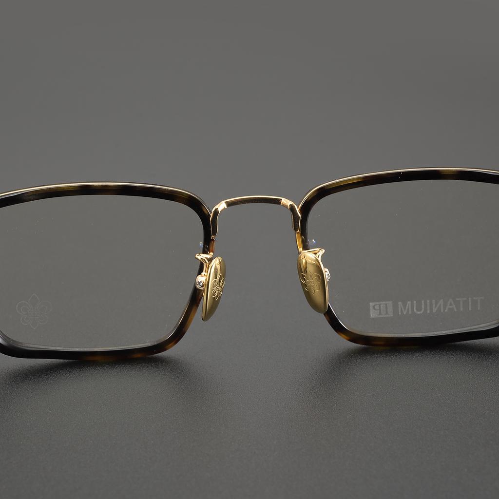2024 New Fashion Men'S And Women'S Alloy Square Personality Trend Glasses Luxury Brand Designer Optical Prescription Frame