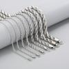2~8mm Steel Color Stainless Steel Twist Chain Necklace Accessories Rock Hip-hop Color Men and Women Plain Chain