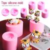 Симпатичная форма для тигра, гипсовая форма для мусса, торта, помадки, принадлежности для выпечки, ароматическая свеча, силиконовая форма, формы из смолы для животных, набор для изготовления свечей